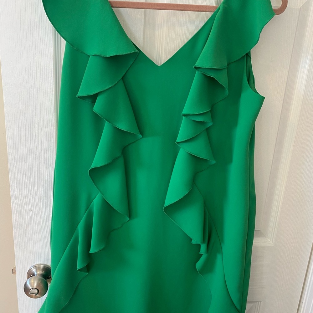 Trina Turk Kelly Green Sleeveless Dress Large